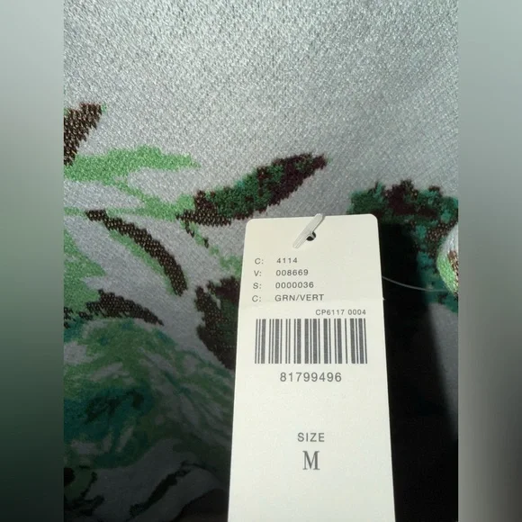 Anthropologie Maeve Harmon Jacquard Sweater Tee Cream Size Medium New With Tags - Picture 4 of 5